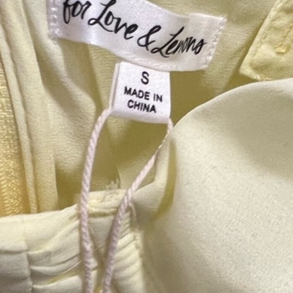 For Love & Lemon • June Maxi Dress (yellow) • MSRP $340 • small • NWT - Picture 6 of 9